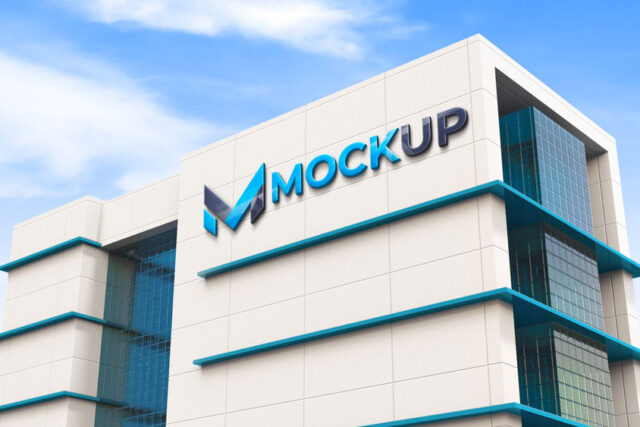 free logo business building mockups 640x427